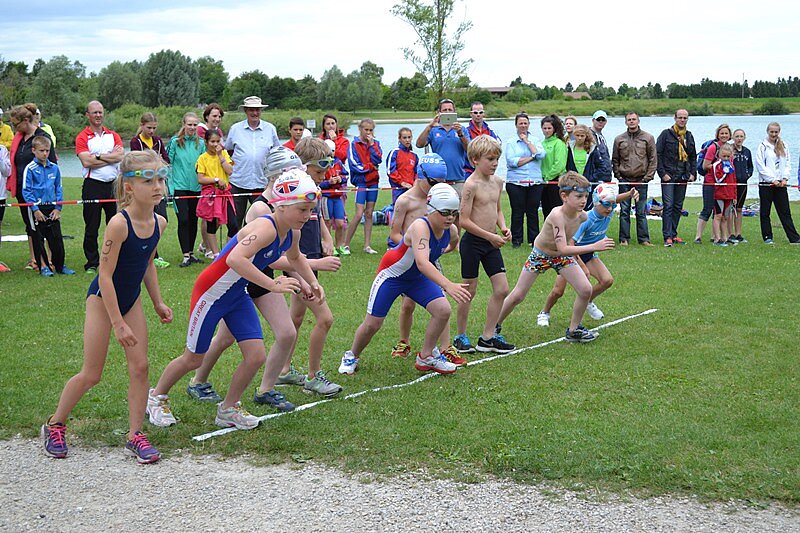 Der Start beim Biathle