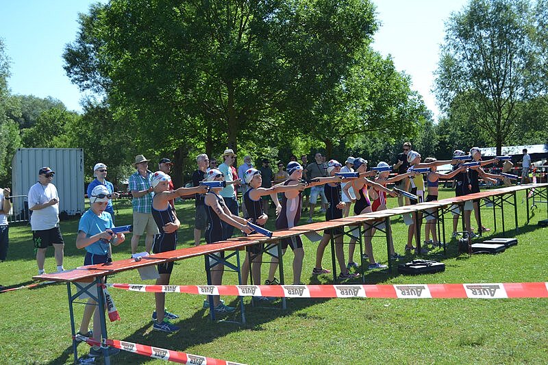 Schießen beim Triathle